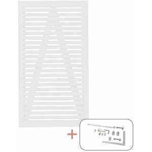 Weißes Nadelholz Gartentor Tokyo, 100x180cm, inkl. Beschläge für die Montage.