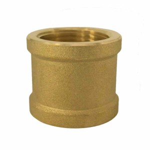 Klasebo Messing Muffe 1/2 Zoll Gewindefitting. Goldfarbene Rohrverbindung für Sanitär und Heizung.
