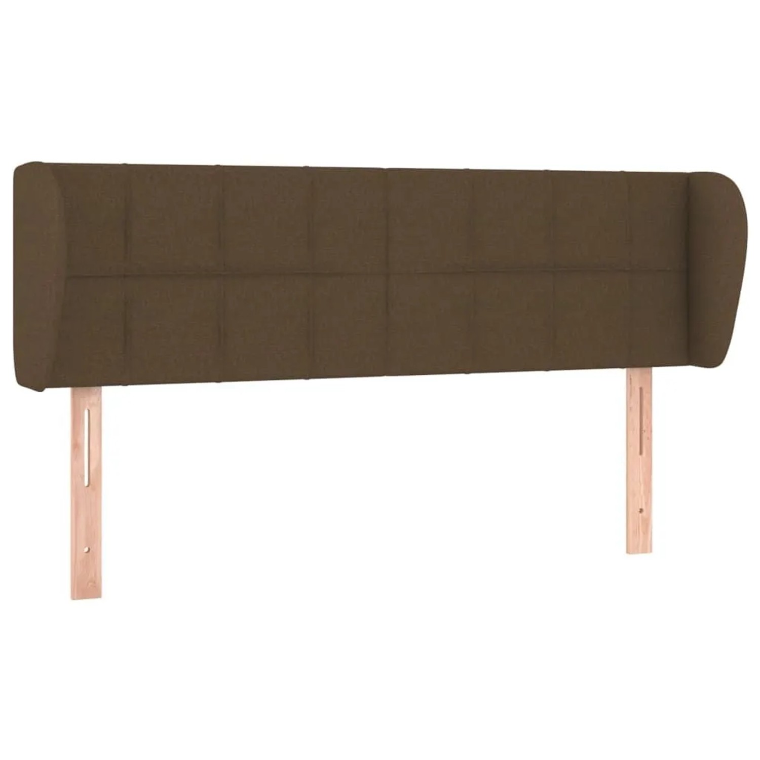 vidaXL Kopfteil mit Ohren Dunkelbraun 147x23x78/88 cm Stoff 3117145