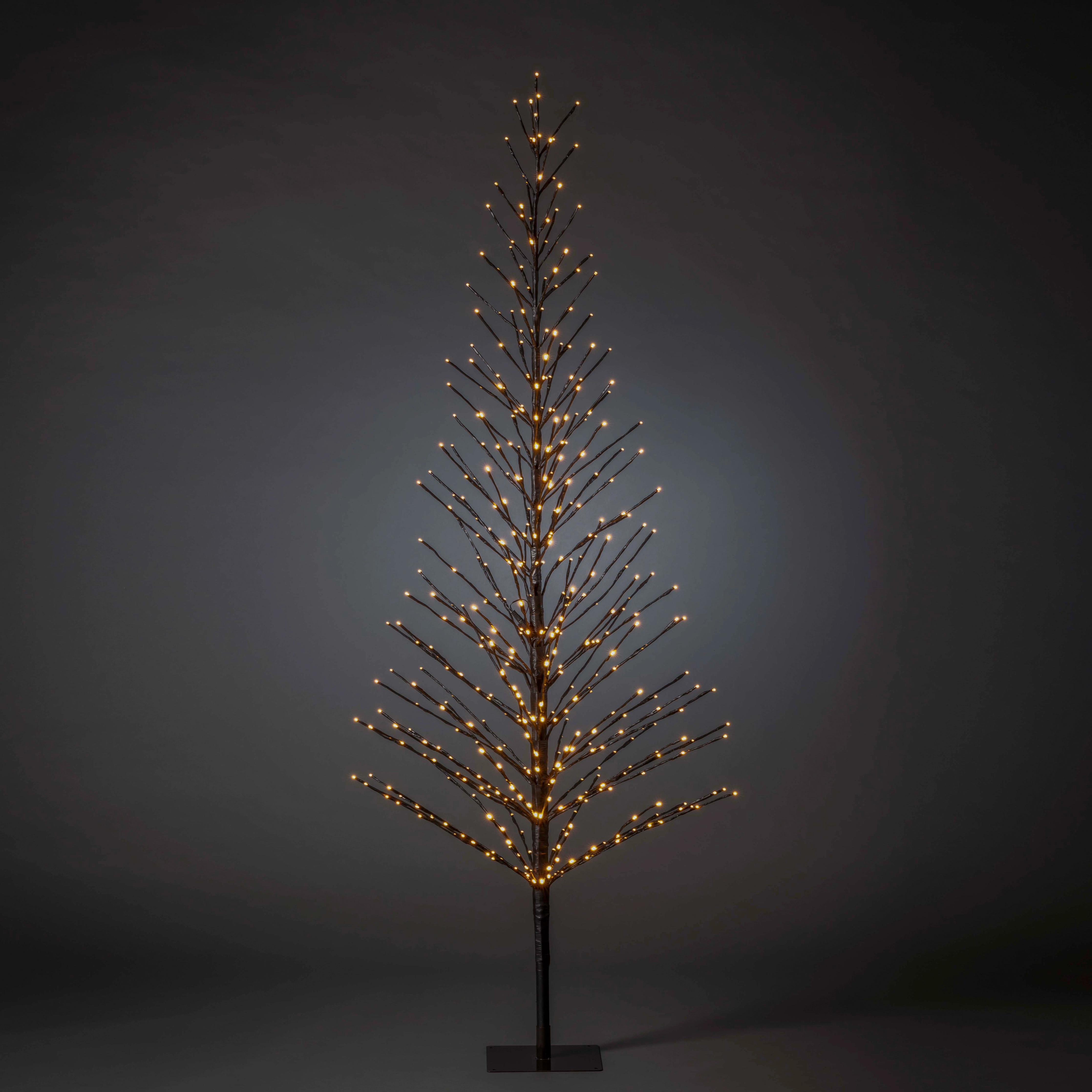 LED-Lichterbaum Schwarz Klein mit Glimmereffekt - Baum beleuchtet für  Außen, künstlicher Baum beleuchtet, Lichterbaum Glitzereffekt,  Weihnachtsdeko für den Garten, LED Lichterbaum Außen, LED-Baum, Lichtbaum