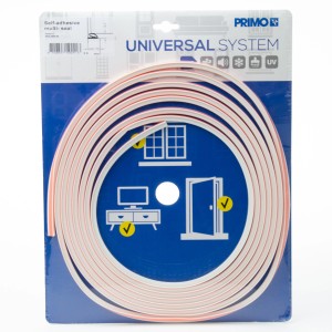 Primo Universaldichtung Densa 37, selbstklebend, weiß, 3-7 mm x 6 m, für Fenster und Türen.