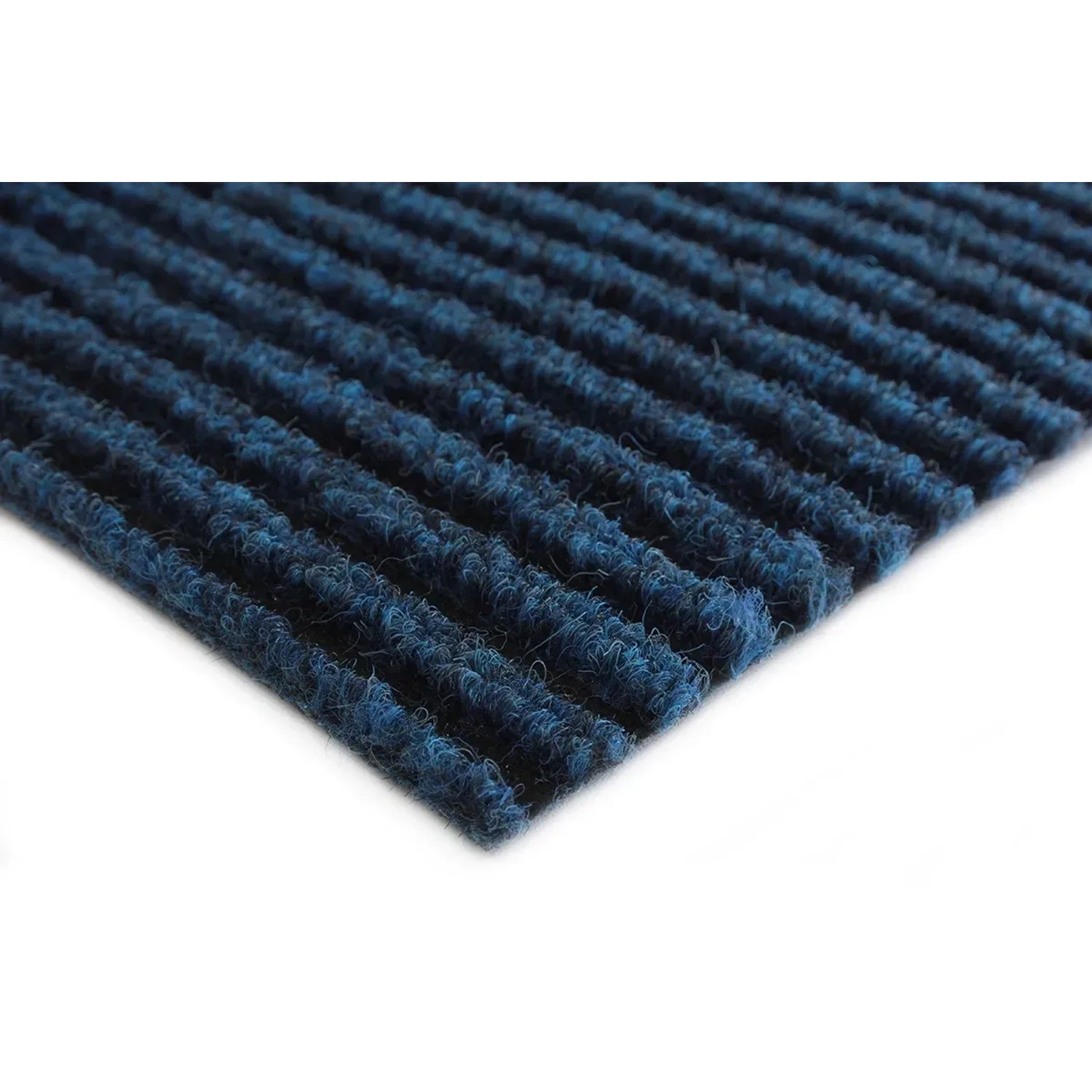 Blauer Primaflor Sauberlauf Magnum Teppichläufer mit Rippenstruktur für Eingangs- und Flurbereich.