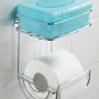 Wenko WC-Papierhalter Chrom mit Ablage, zur Wandmontage ohne Bohren.