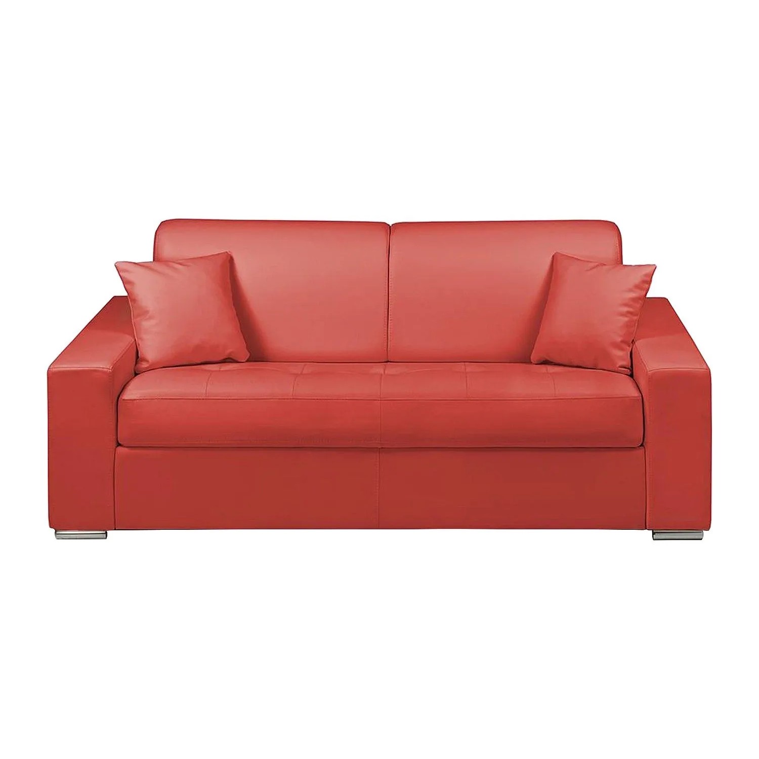 Vente-unique Schlafsofa Emir Rot 204 cm