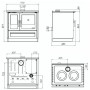 Plamen Küchenofen Holzherd Modell 910 Weiß mit 9 kW_2