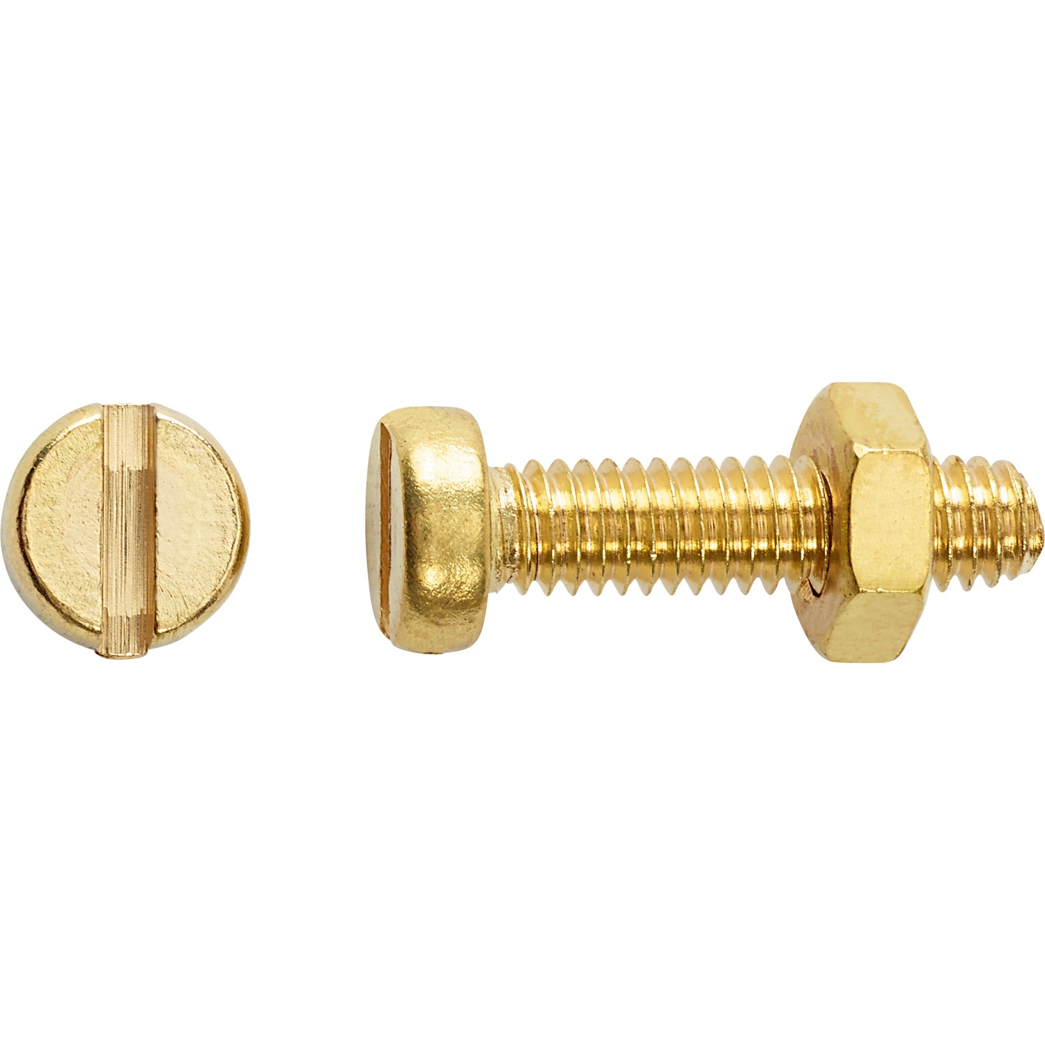 Gewindeschraube Messing M3 x 16 mm Schlitz Zylinderkopf 8 Stück