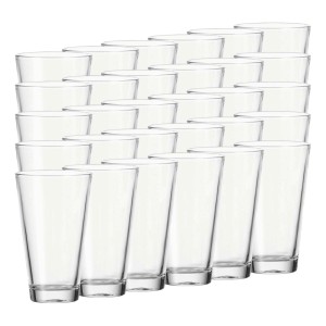 30er Set Leonardo Ciao Wassergläser, stapelbare Trinkgläser aus Glas, 300 ml.