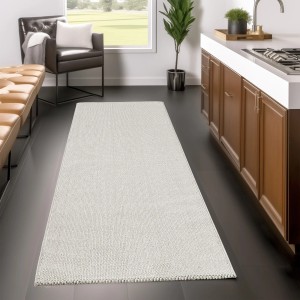 Ayyildiz Kurzflorteppich Loom 4300, creme, 80x250 cm. Schlichter Teppich für Wohnräume.