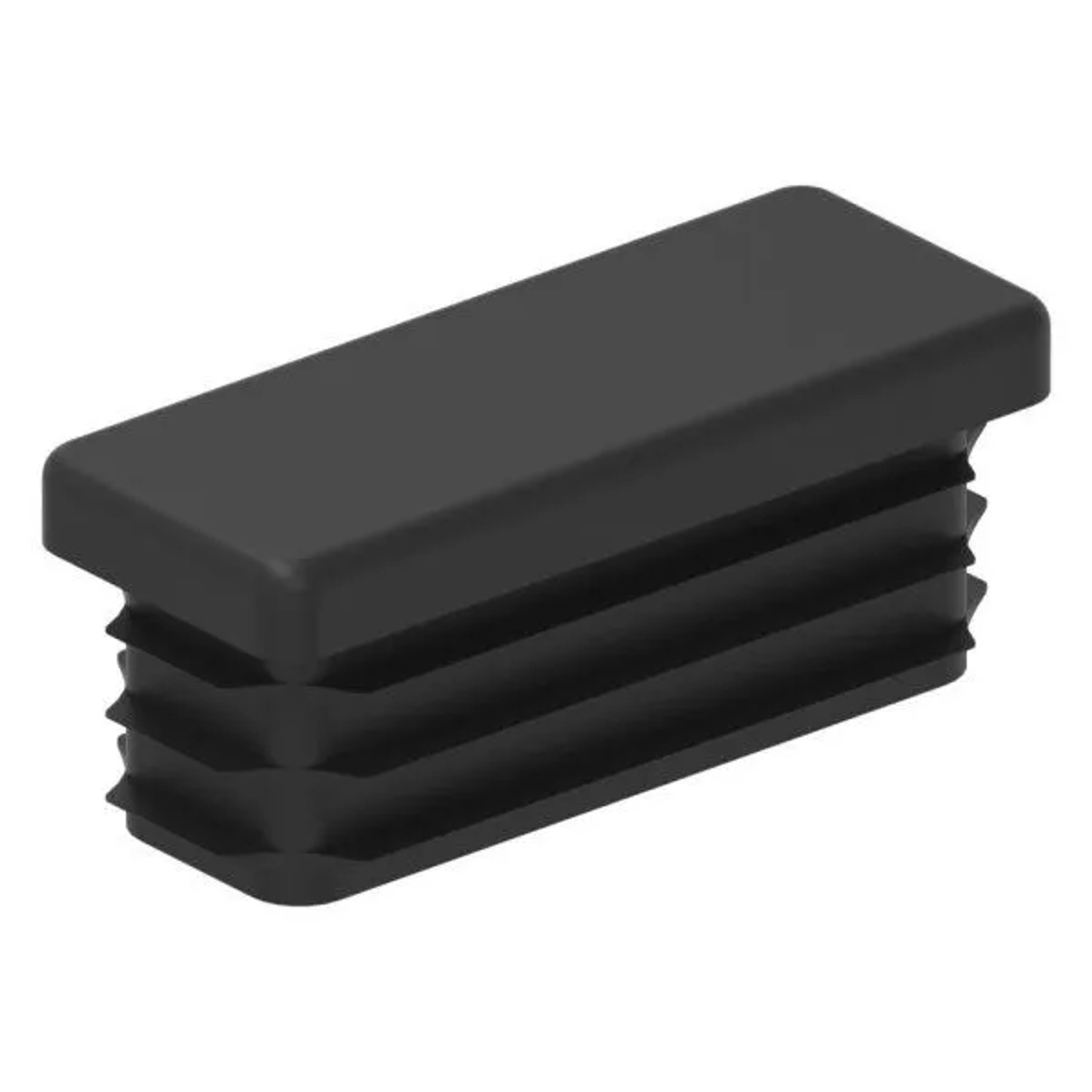 FeNau Einsteckkappe Kunststoff Für Rechteckrohr 50 X 20 mm Schwarz Wandstärke 1,0-3,0 mm