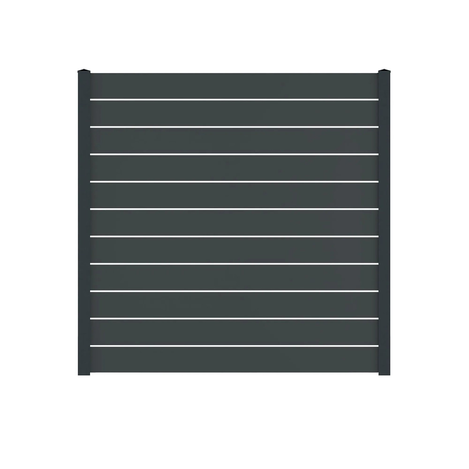 Vidual Sichtschutzzaun Line 150 zum Aufdübeln 1,8 m x 7,14 m Anthrazit