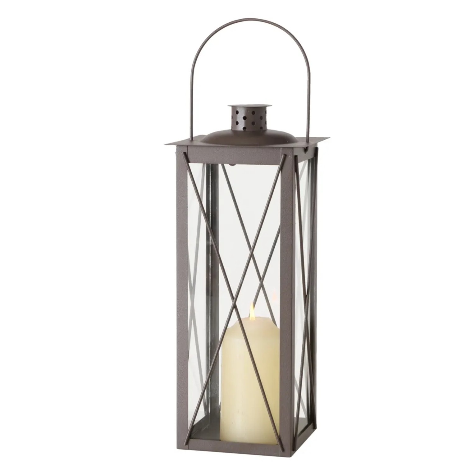 Boltze Laterne Farol Mittel 35 cm x 14 cm x 14 cm Braun kaufen bei OBI