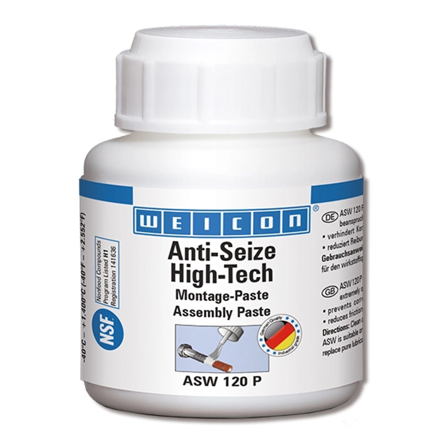 Thumbnail - WEICON ASW 120 P 120 g Anti-Seize High-Tech Montagepaste