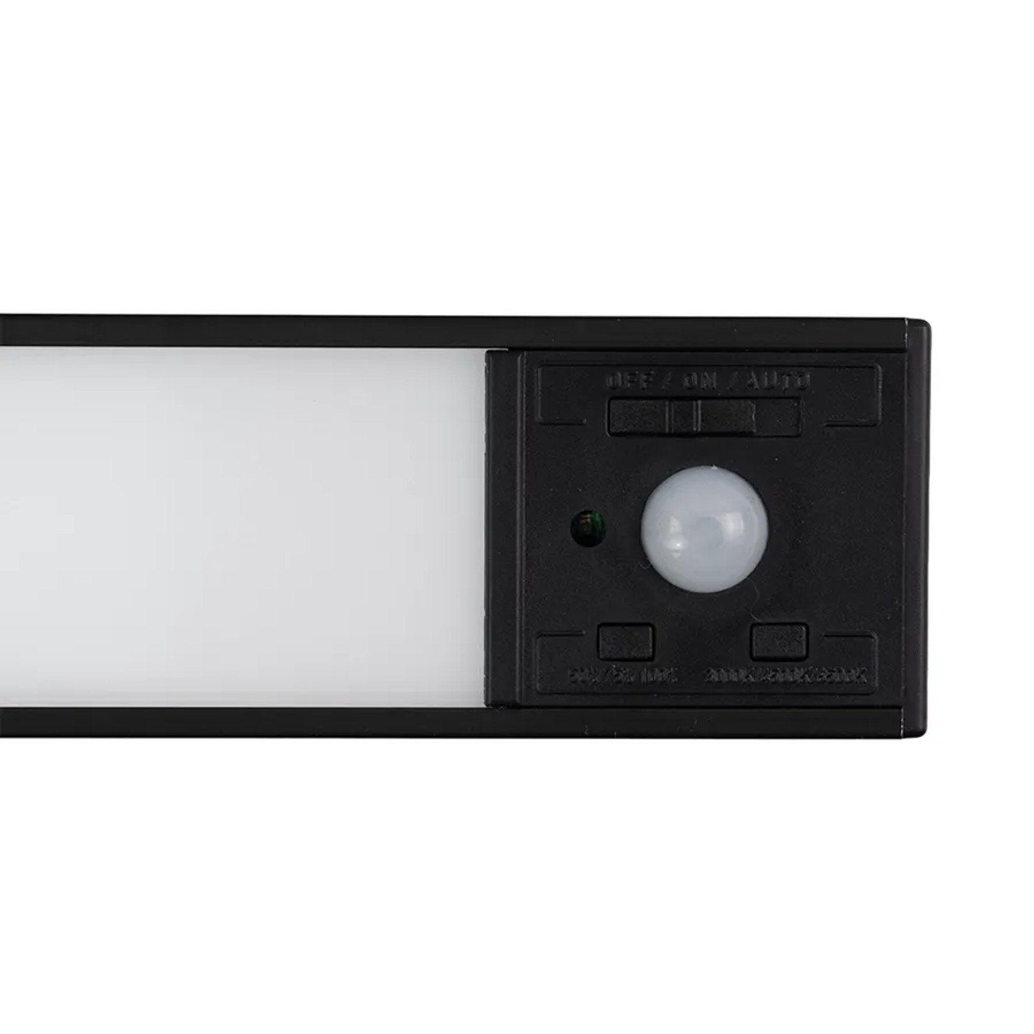Schwarze LUXULA LED Unterbauleuchte mit Bewegungsmelder, dimmbar, 60cm.