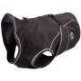 Schwarzer Hunter Hundemantel Uppsala Softshell, Rückenlänge 50 cm, mit reflektierenden Paspeln.