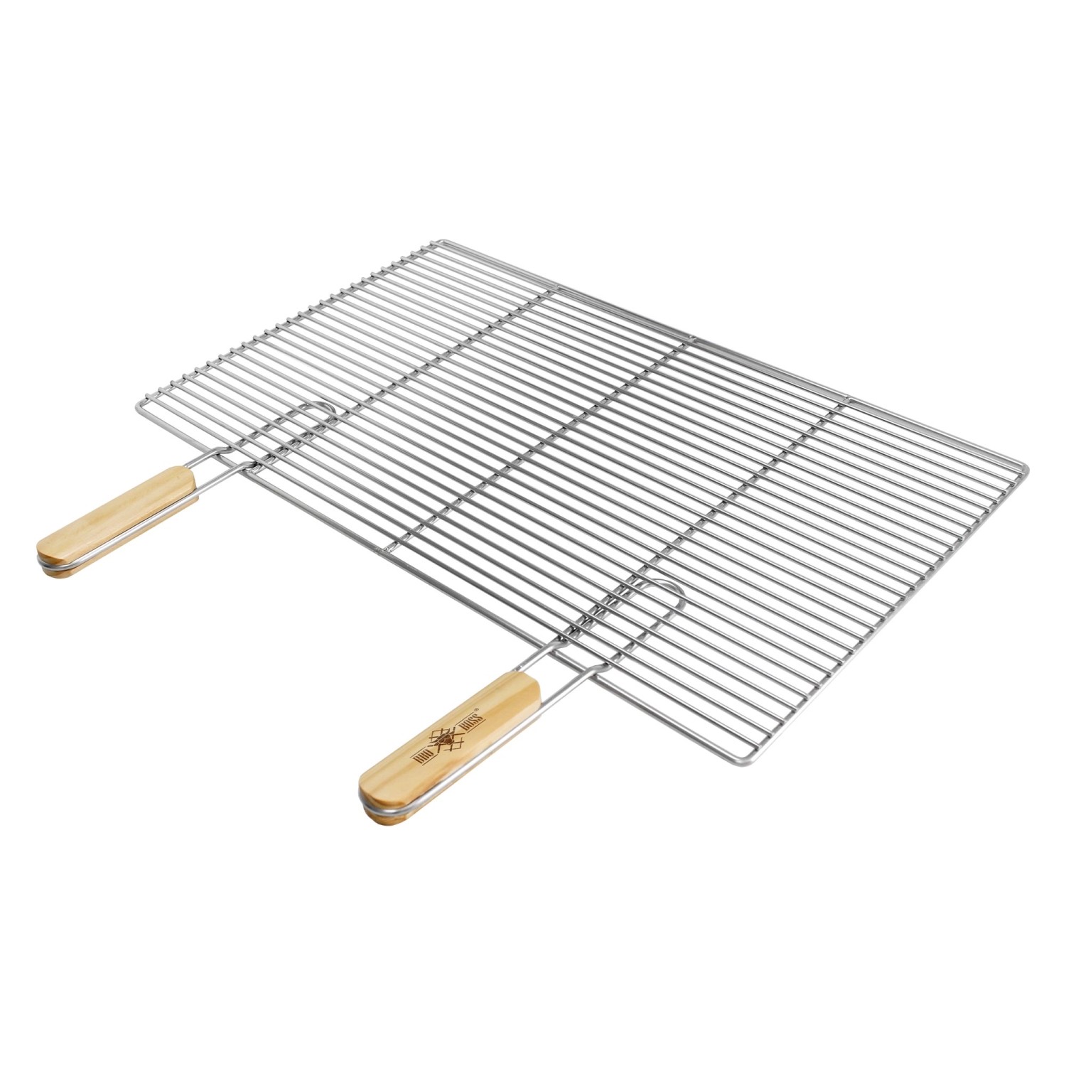 ECD Germany Rechteckiger Edelstahl Grillrost mit Abnehmbaren Griffen 67 x 4 günstig online kaufen