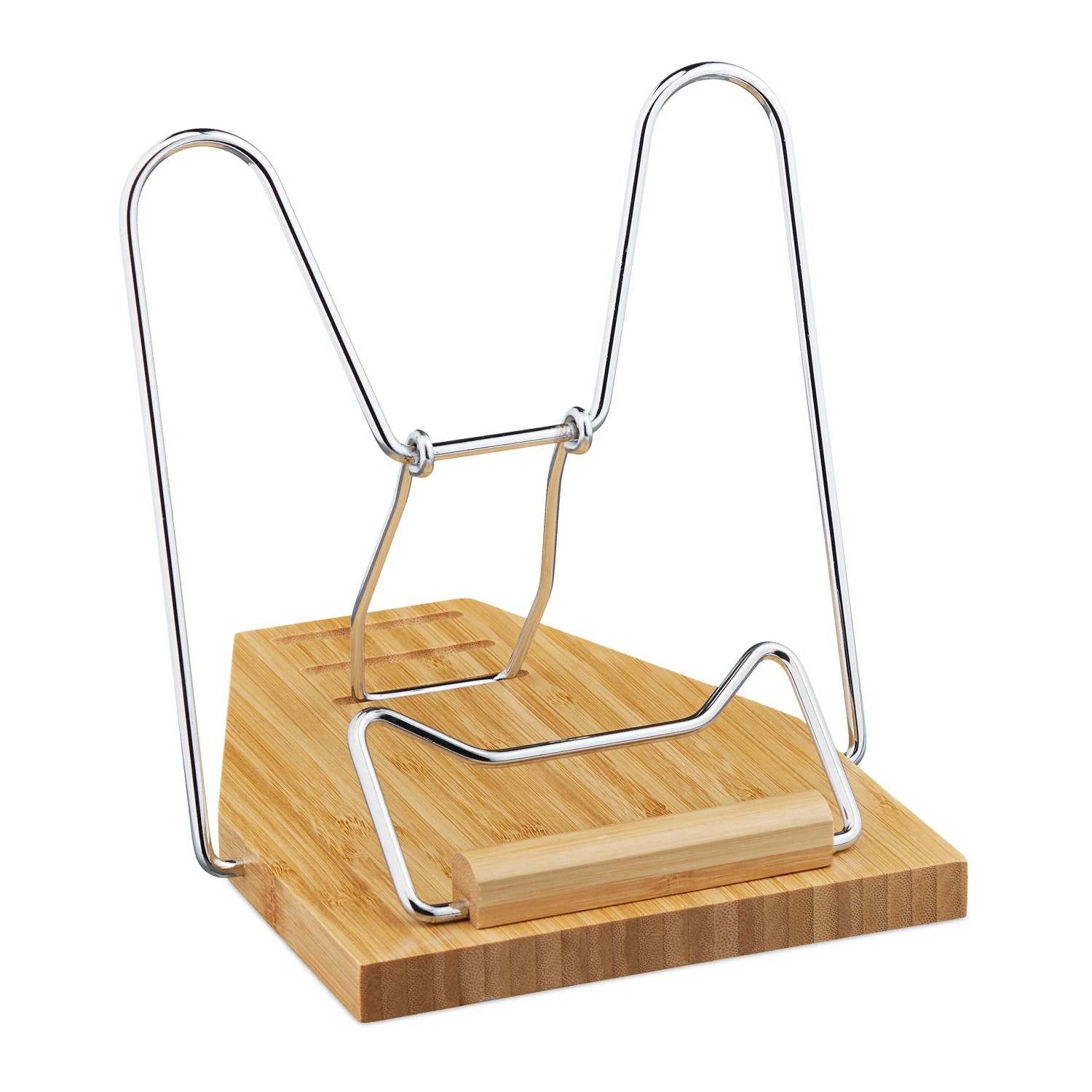 Relaxdays Leseständer Bambus Natur Klappbar 4 cm x 19,5 cm x 28,5 cm 0,6 kg