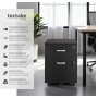 Tectake Rollcontainer Vagur Mit 2 Schubladen Für Dokumente Im A4 Format Abschließbar  Inkl  Ersatzschlüsseln  46 x 40 x 54 50 cm Schwarz_2