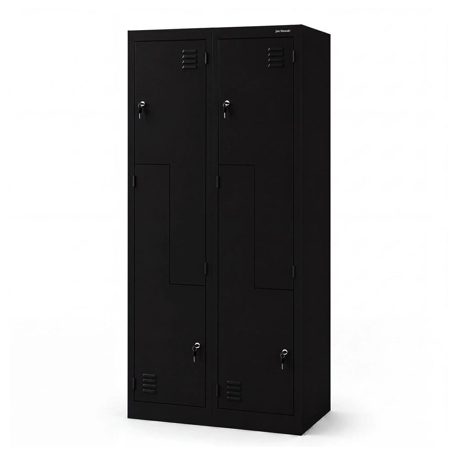 JAN NOWAK Kleiderschrank in L-Form JULIA 185x80x40 cm Schwarz