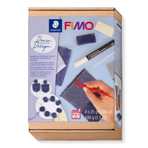 Staedtler Fimo Set HTC Denim-Design zum Modellieren von Schmuck und Deko.