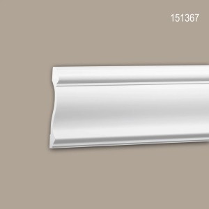 Weiße PROFHOME Wand- und Friesleiste (Set, 16 m) für Paneele. Zierleiste aus Polyurethan Hartschaum.