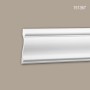 Weiße PROFHOME Wand- und Friesleiste (Set, 16 m) für Paneele. Zierleiste aus Polyurethan Hartschaum.
