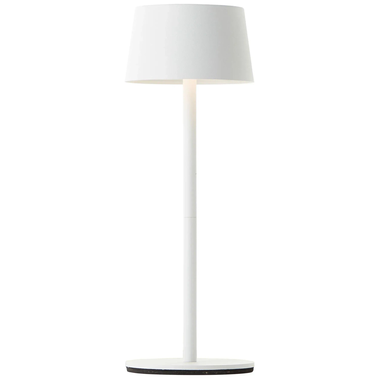 Weiße Akku-Tischleuchte Jona, 25 cm, für Innen & Außen. Dekoleuchte mit Touchdimmer.
