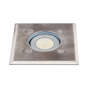 Lindby Bodeneinbaustrahler Insa 9977025 Wasserdicht Modern in Alu aus Edelstahl 1-flammig GU10