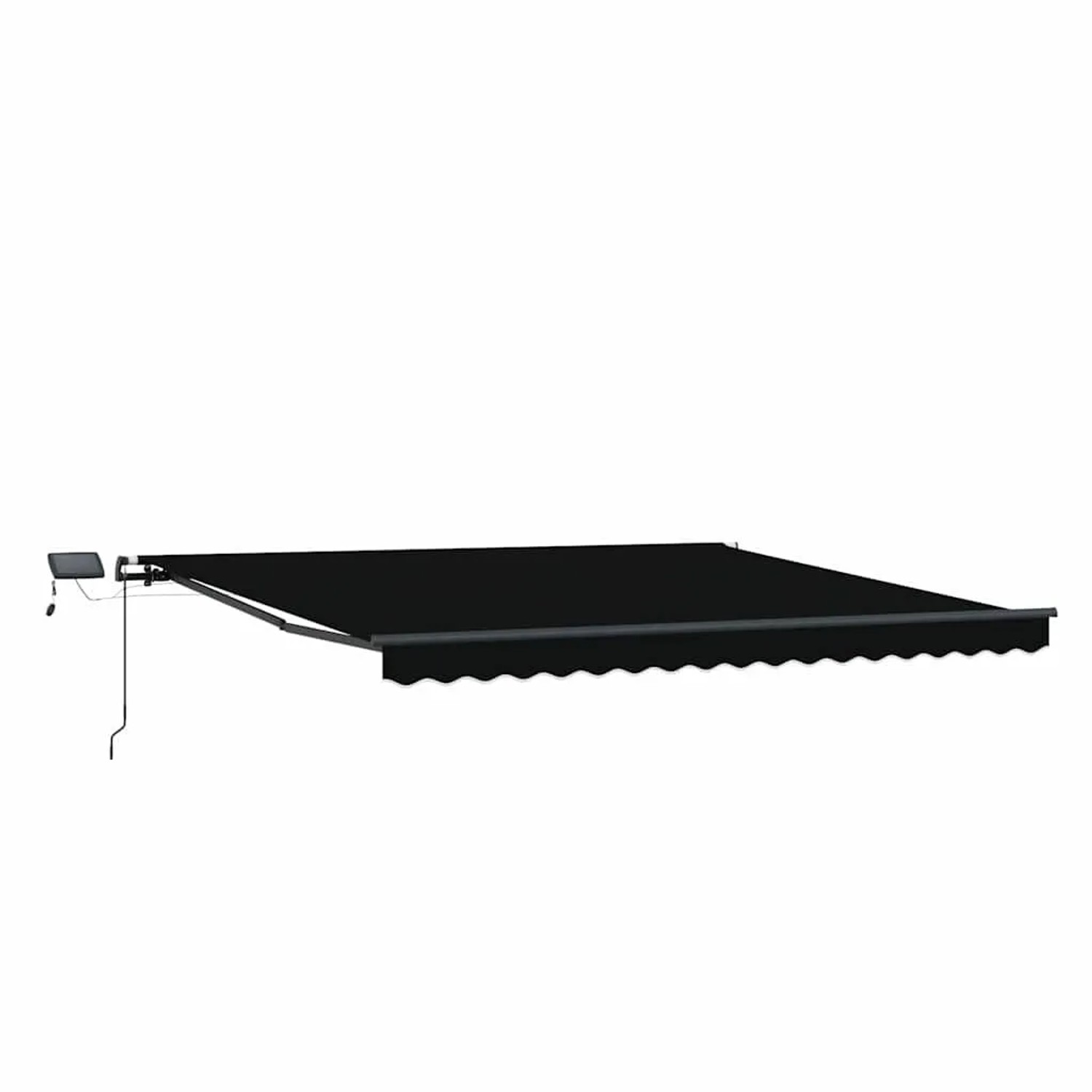 vidaXL Einziehbare Markise Schwarz 450 x 300 cm Stoff 3330960 günstig online kaufen