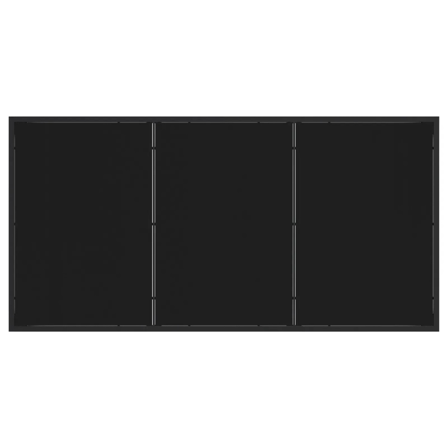 Schwarze vidaXL Garten Essgruppe aus Poly Rattan, 5-teilig, mit Tisch und Stühlen.