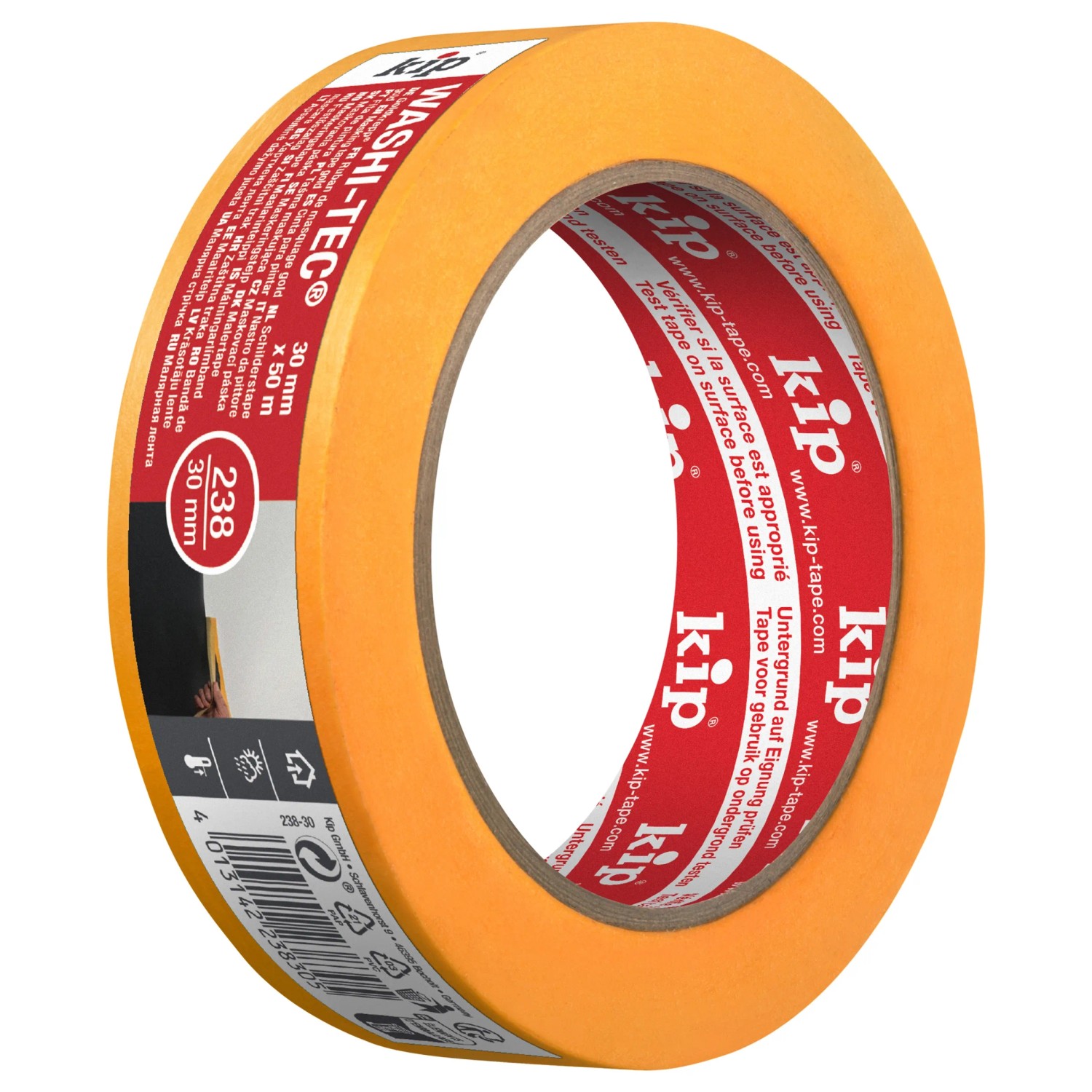 Kip Malerkreppband Washi-Tec 30 mm x 50 m Orange