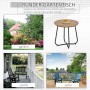 Outsunny Gartentisch mit Lattenrost Design, ideal für Garten, Terrasse oder Veranda.