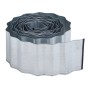 Relaxdays Rasenkante Eisen Silber Verzinkt Flexibel 16 cm x 600 cm 2 kg