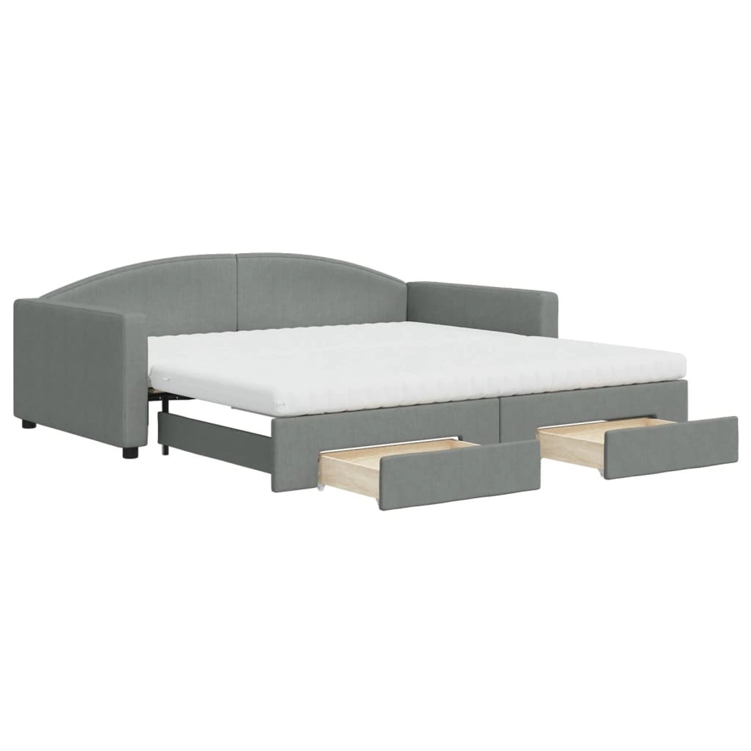 vidaXL Tagesbett Ausziehbar mit Schubladen Dunkelgrau 100x200 cm Stoff18845 günstig online kaufen