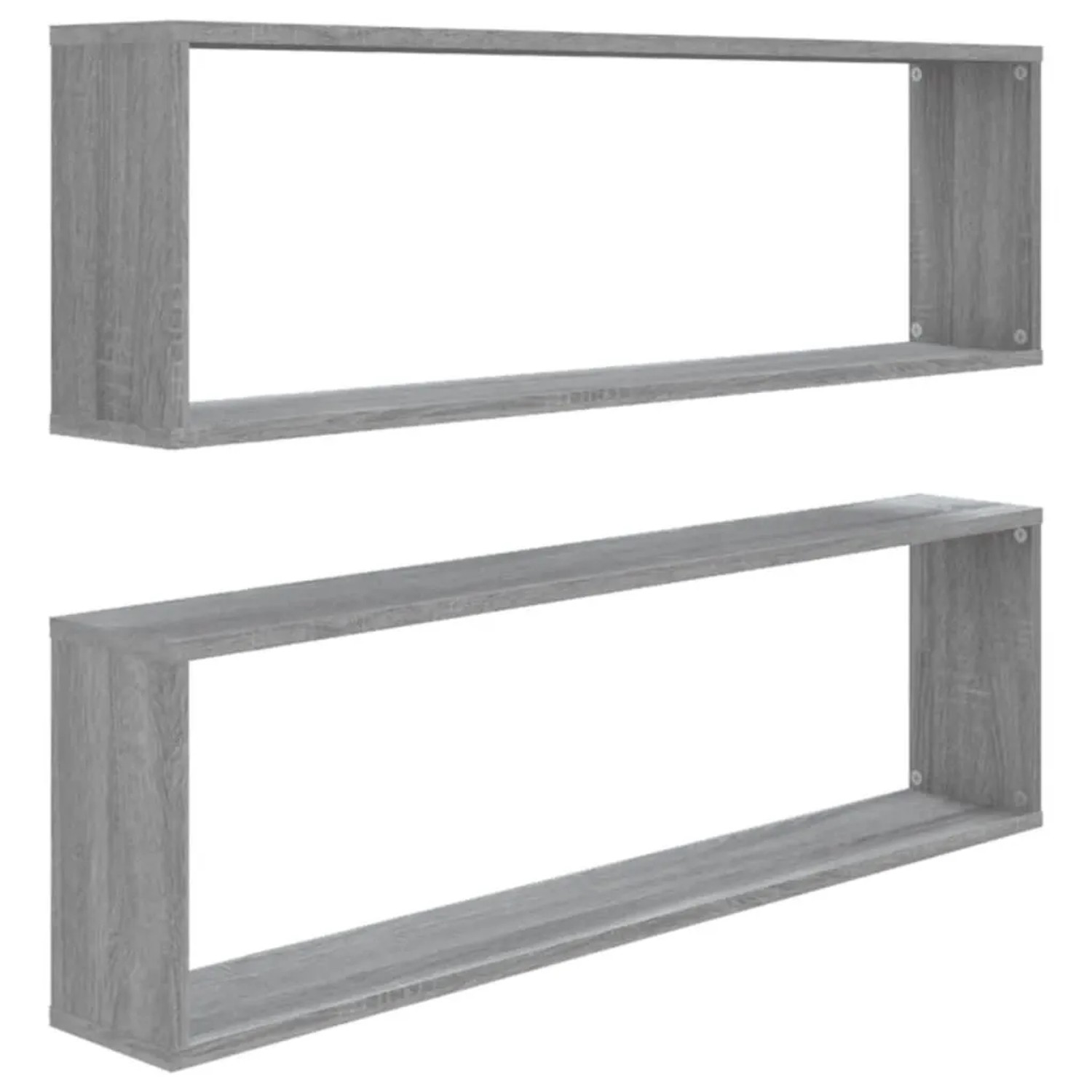 vidaXL Wandregale 2 Stk Grau Sonoma 100x15x30 cm Holzwerkstoff 815909