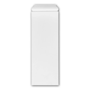 Weißer PROFHOME Pilaster Sockel 123100, Zierelement/Flachsäule, 21,4x54x5,6 cm, für Paneele.