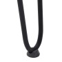 Schwarze vidaXL Haarnadelbeine (4 Stk.) für Couchtisch, Stahl, 42 cm hoch.
