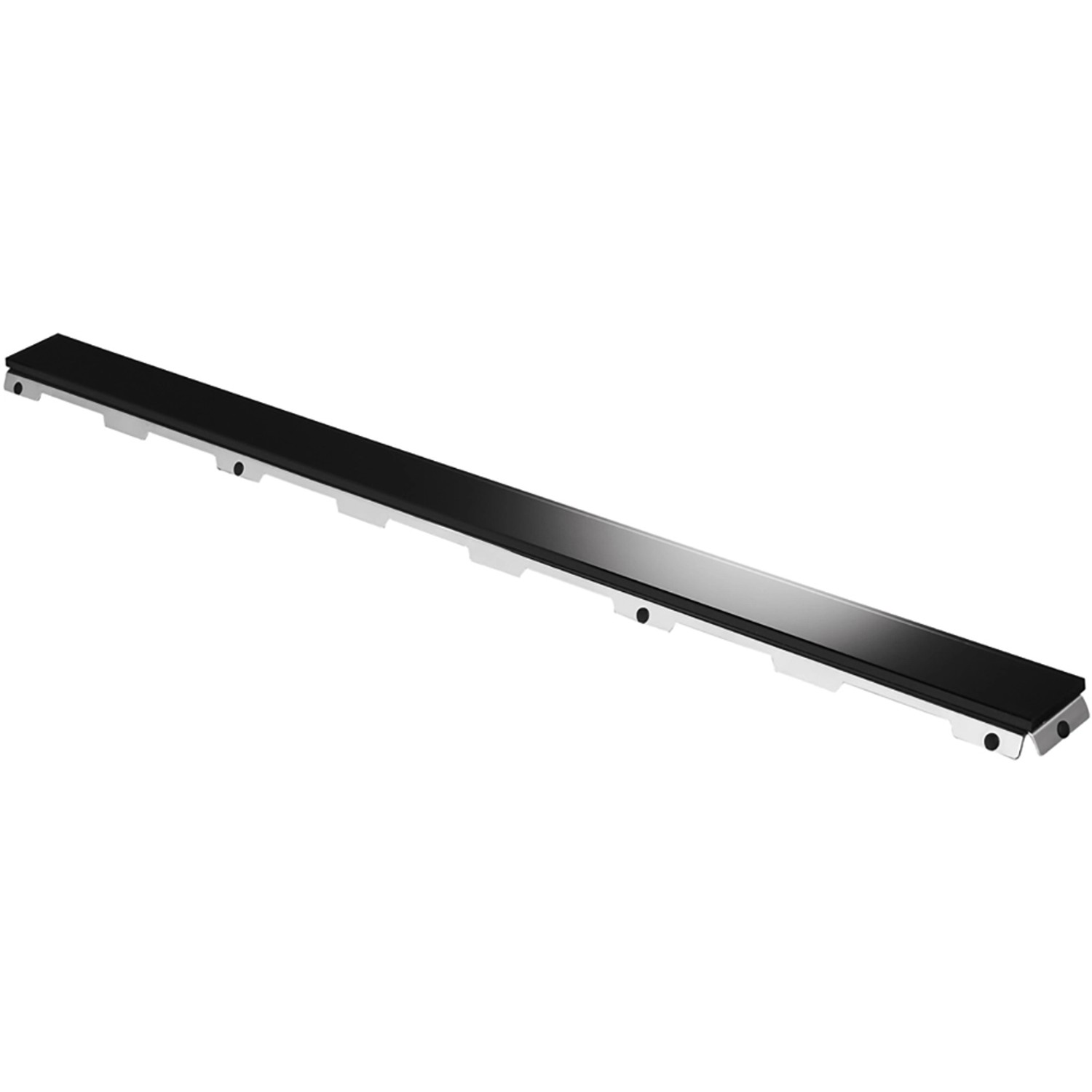 Tecedrainline Glasabdeckung Schwarz 800 mm Edelstahl Poliert Gerade