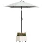 vidaXL Sonnenschirmständer Weiß 45 x 45 x 45 cm Stahl 42010369_3