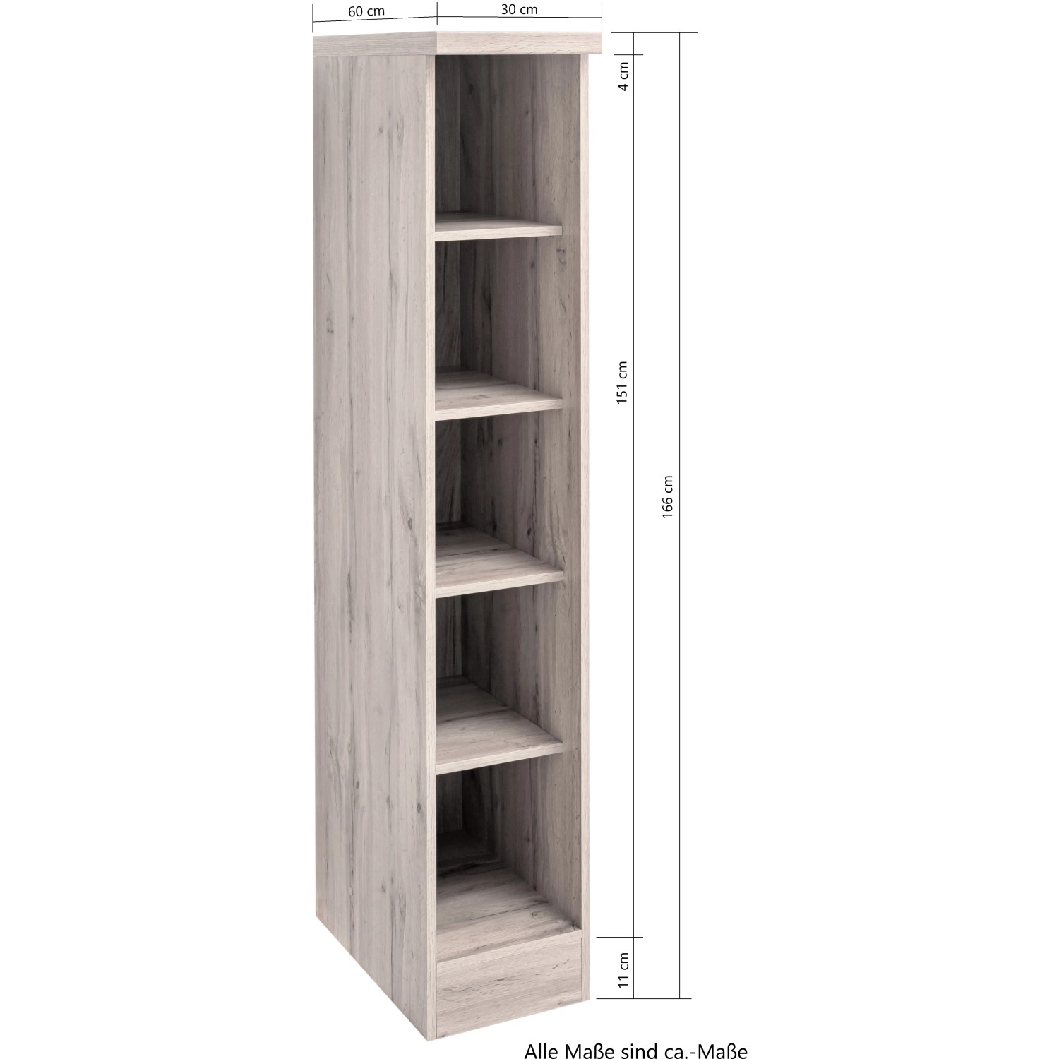 Held Möbel Küchenregal Turin 30 cm Wotaneiche/Graphit MDF kaufen bei OBI
