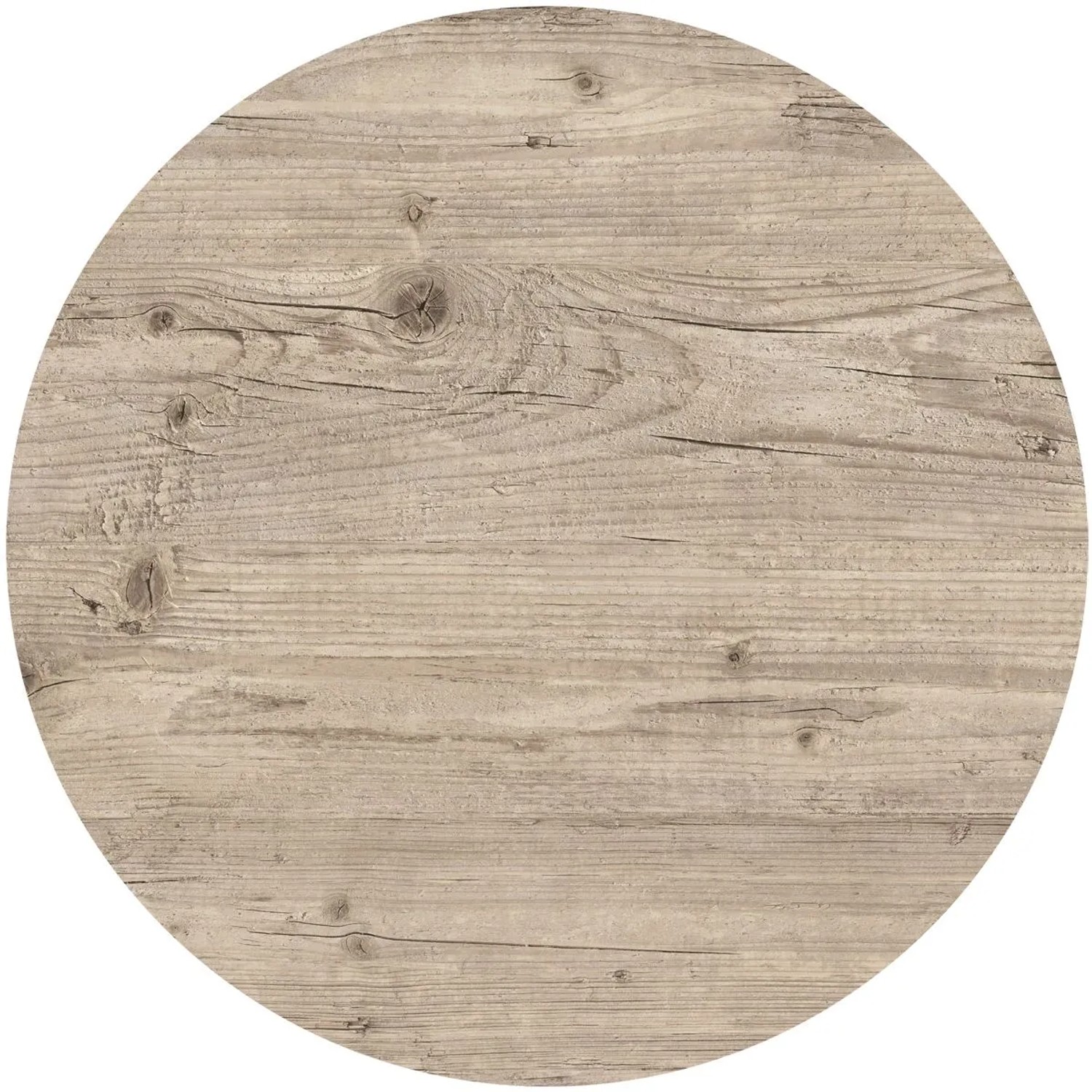 DELUKE Tischplatte JOANA Rund Holz Hellbraun 3,5x70x70cm Bistrotisch-Platte Holzplatte Tisch