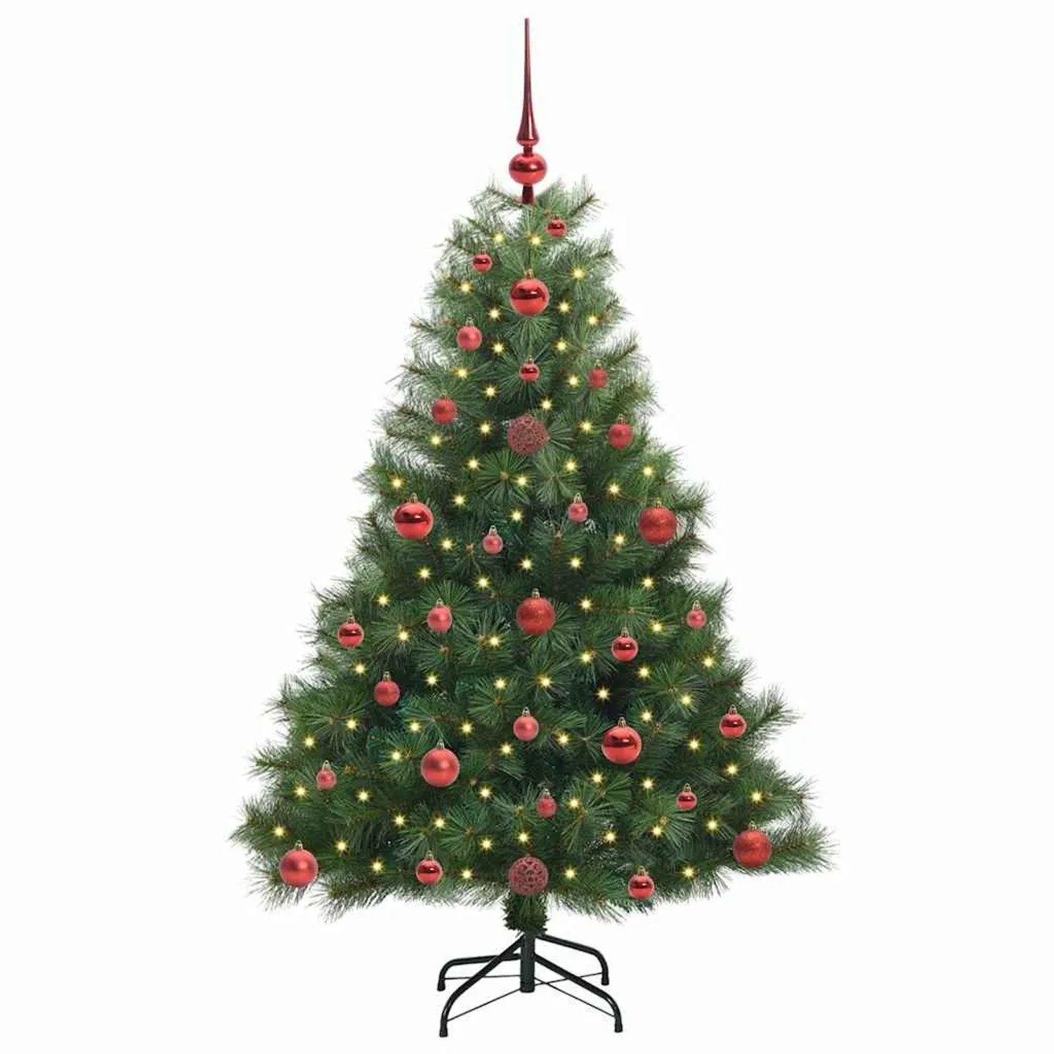 vidaXL Künstlicher Weihnachtsbaum mit 150 LEDs Grün 120 cm PE und PVC 3397757