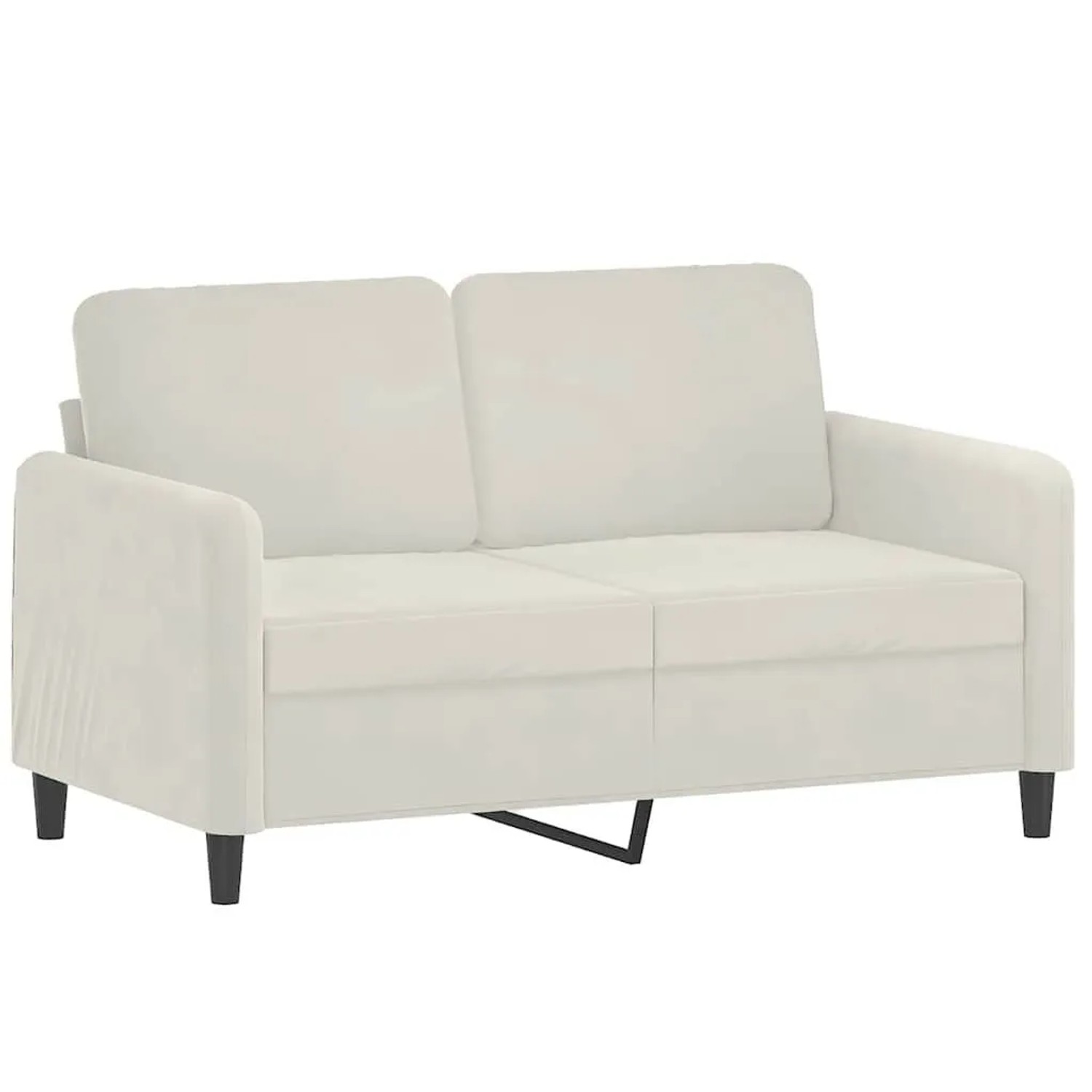 vidaXL 2-Sitzer-Sofa Creme 120 cm Samt 359440 günstig online kaufen