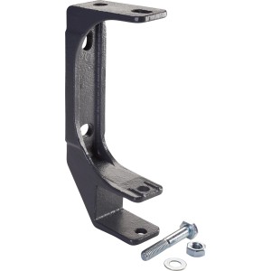 Grauer Halter aus Stahl für Hülsenmarkise, Zubehör für Sonnenschutz.