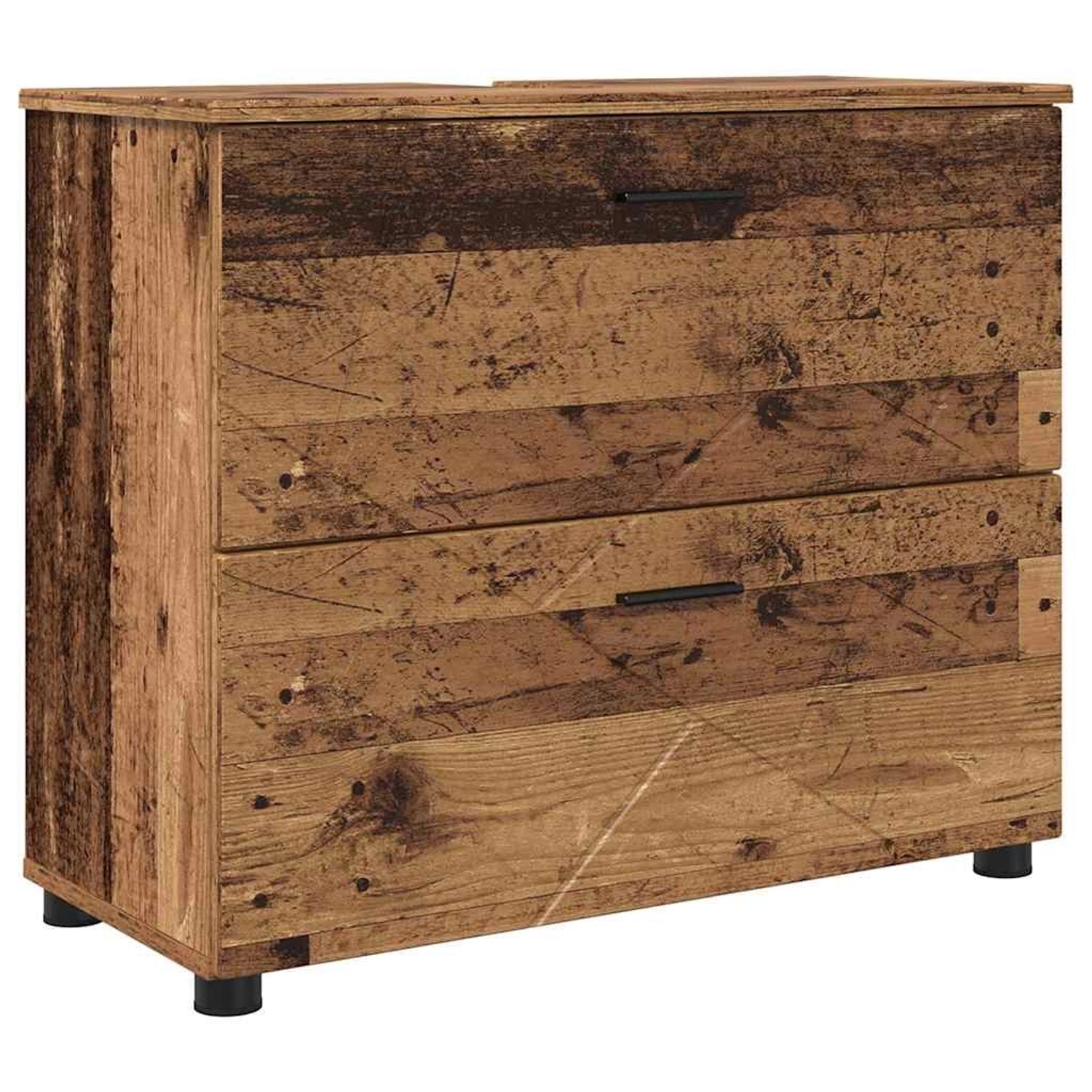 vidaXL Badezimmermöbel-Set mit Tür 5-Tlg Altholz Sperrholz und Metall 33930 günstig online kaufen