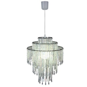 Näve Kronleuchter Pendelleuchte mit Acrylperlen, modernes Design für gemütliche Atmosphäre.