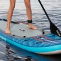 Bestway SUP Board Oceana mit Paddel und Sitz im Wasser, blaues Design.