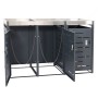 PROREGAL Mülltonnenbox 3er 110x175x62cm 80-240 Liter