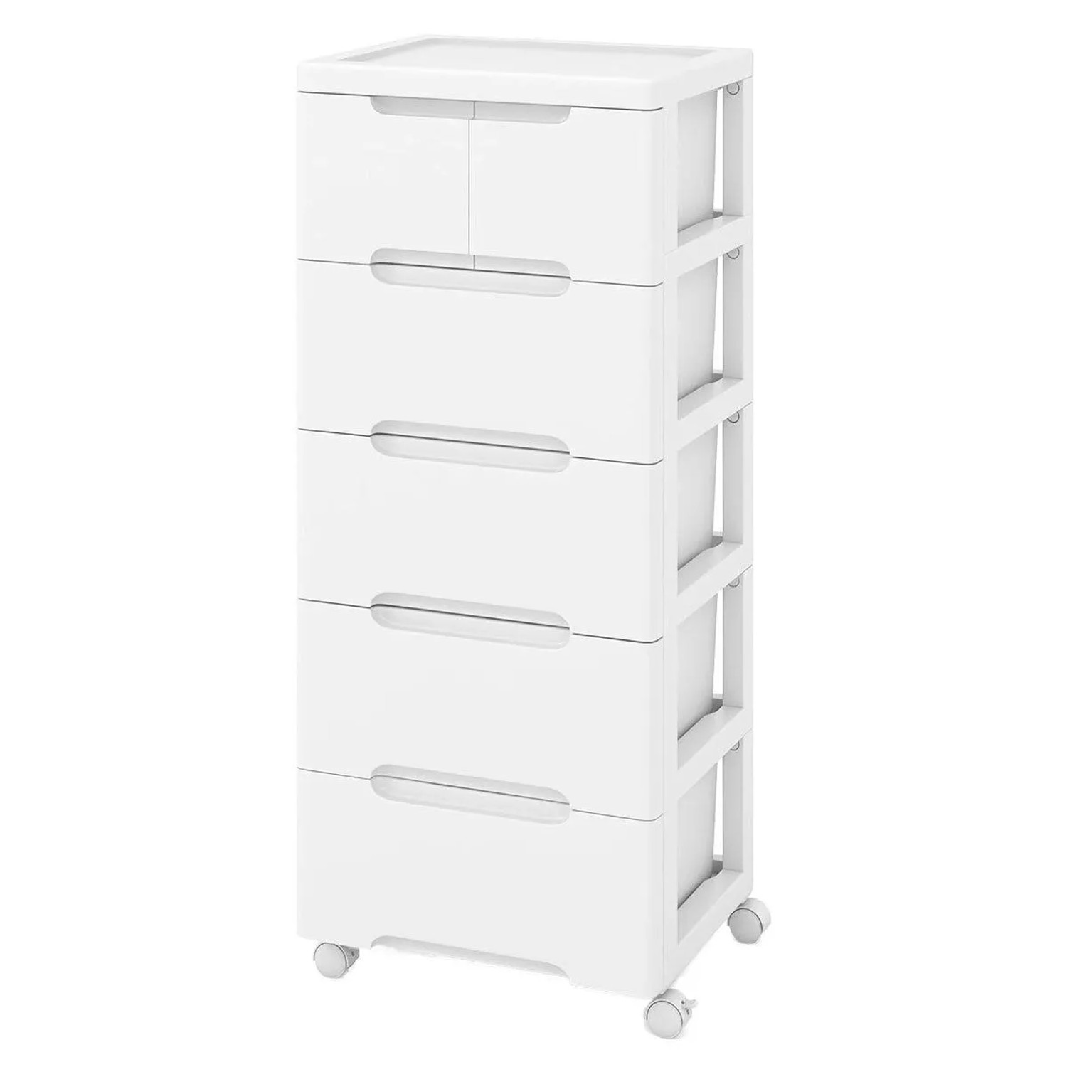 Costway Nischenschrank Vertikal Aufbewahrungsschrank 6 Schubladen günstig online kaufen