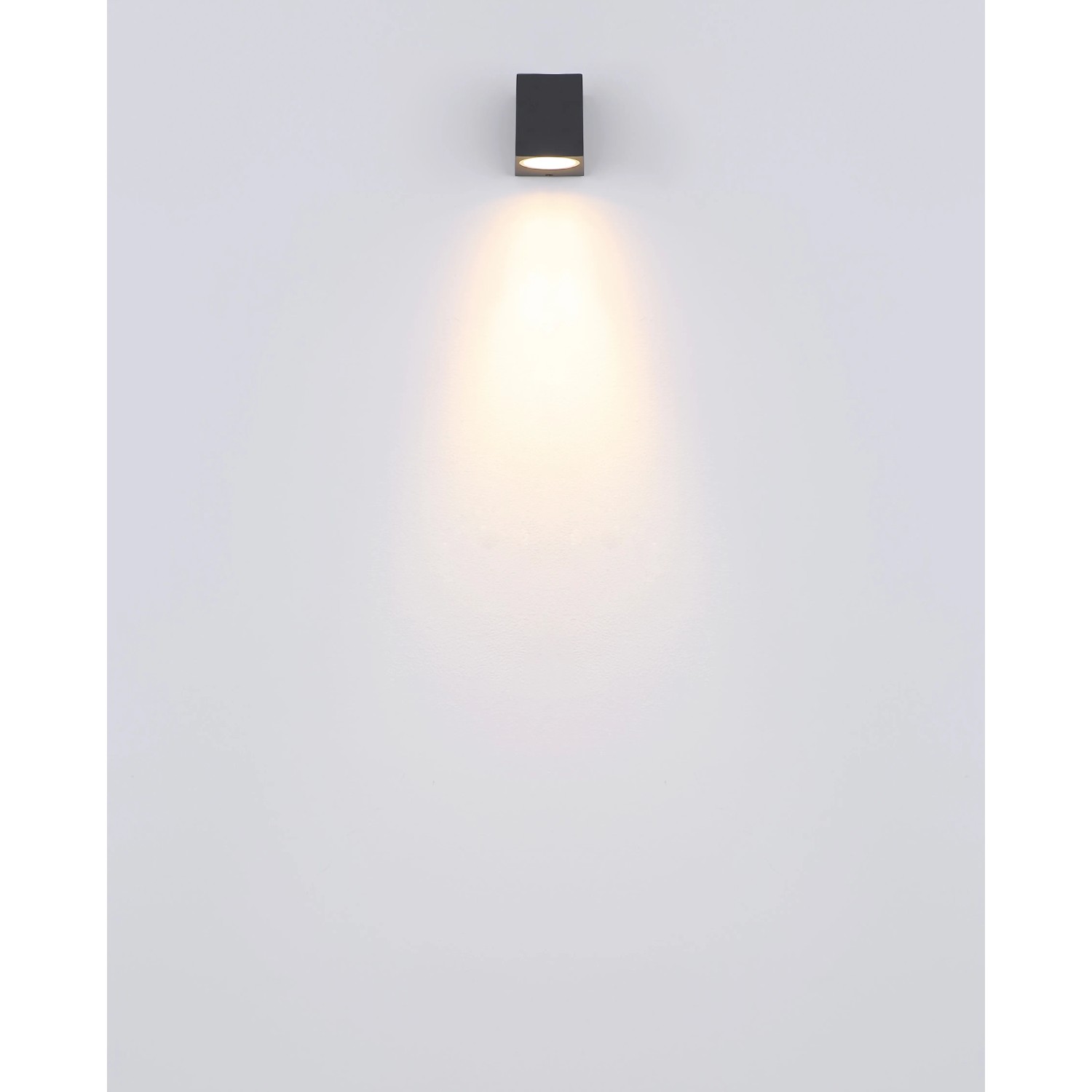 Eckige, anthrazitfarbene Globo Außenleuchte Veronika, 6,8x8,1 cm, spendet Licht.