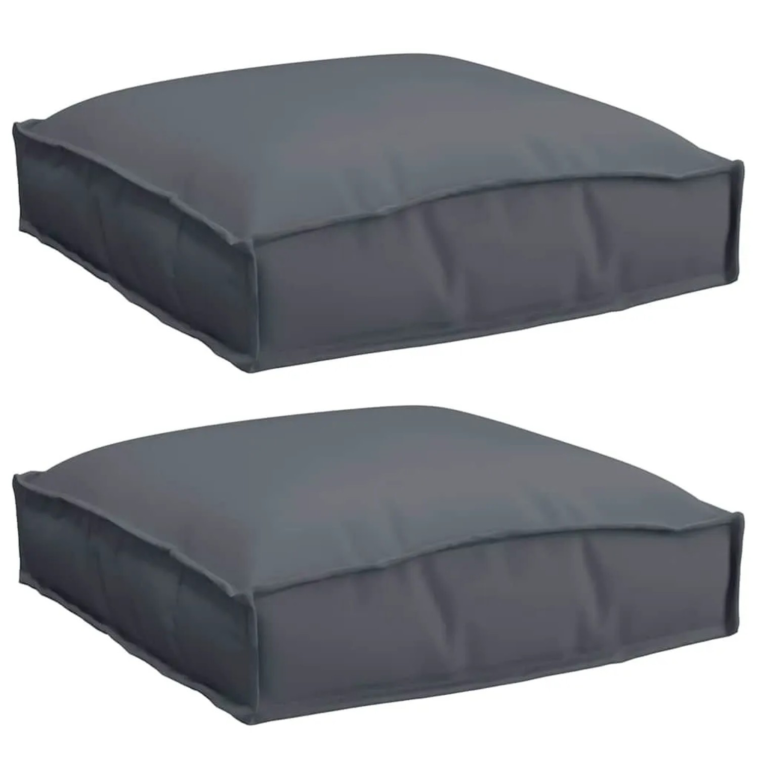 vidaXL Kissen 2 Stk Anthrazit 40 x 40 x 8 cm Oxford-Stoff 42001578